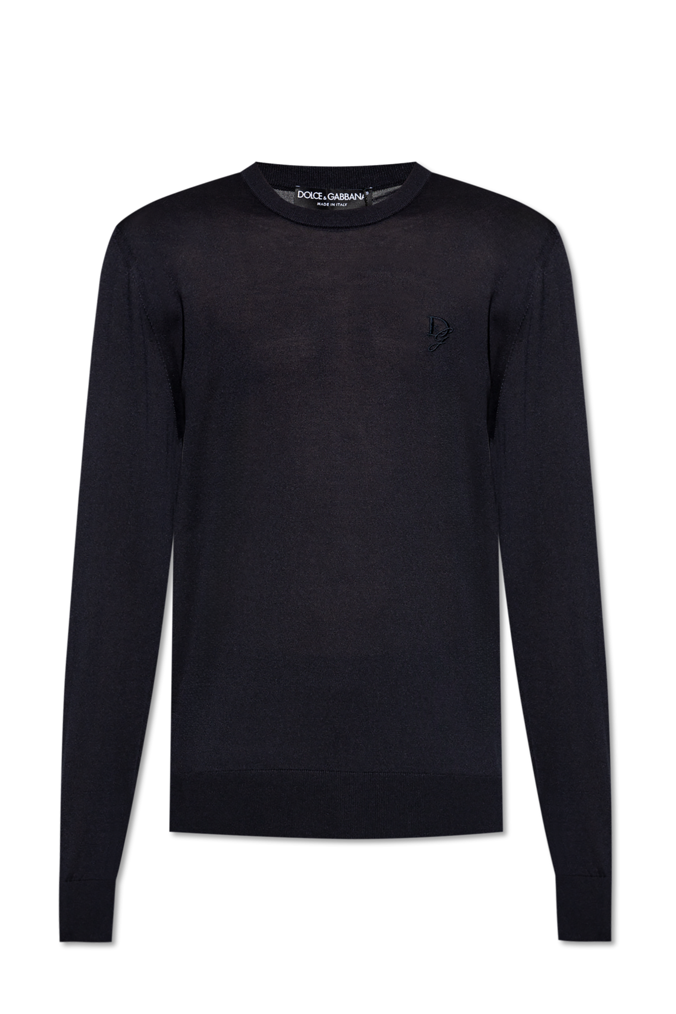 Dolce & Gabbana Silk sweater with embroidered logo | Men's | Vitkac